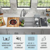 45” Workstation Undermount Single Bowl 16 Gauge Stainless Steel Kitchen Sink with 2-Tier WorkFlow™ Ledge and Accessories